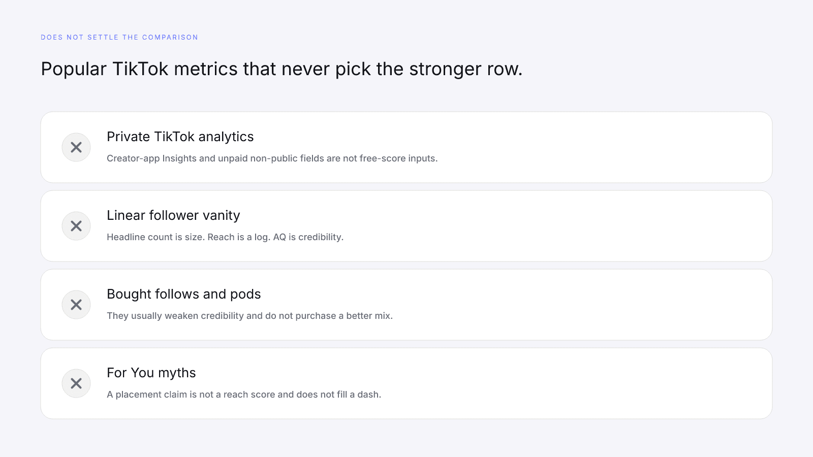 Vanity TikTok metrics that do not decide reach versus engagement